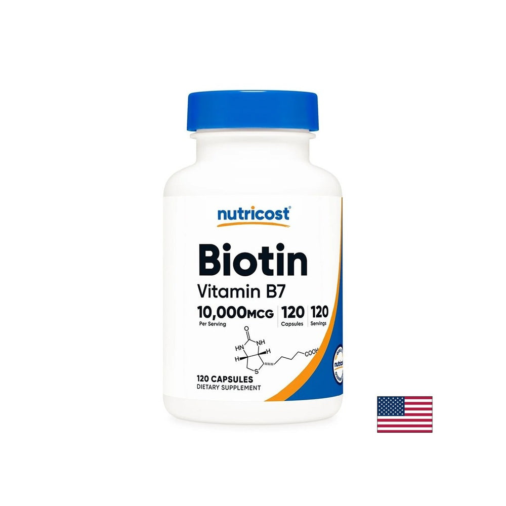Capelli, pelle e unghie - Biotina (vitamina B7), 10000 µg x 120 capsule