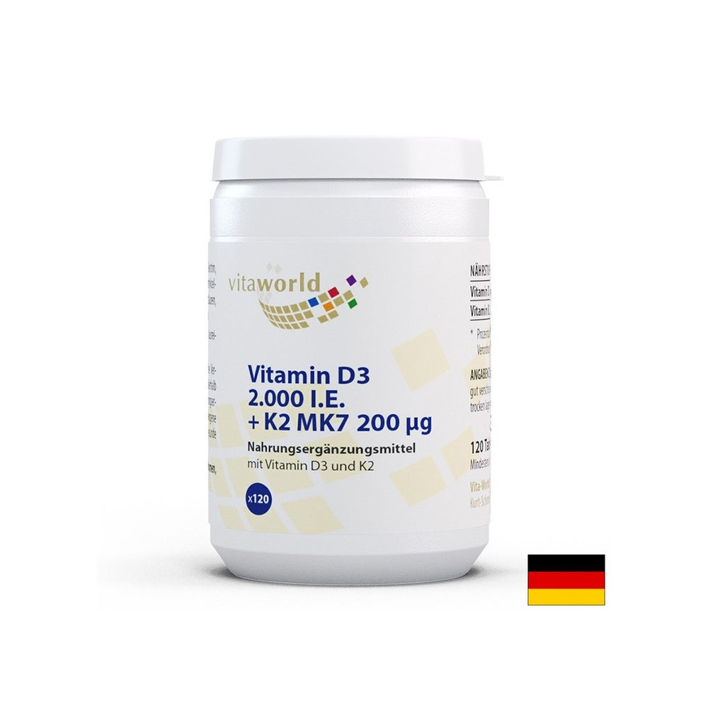 Sistema osseo - Vitamina D3 50 µg + k2 mk7 200 µg, 120 compresse