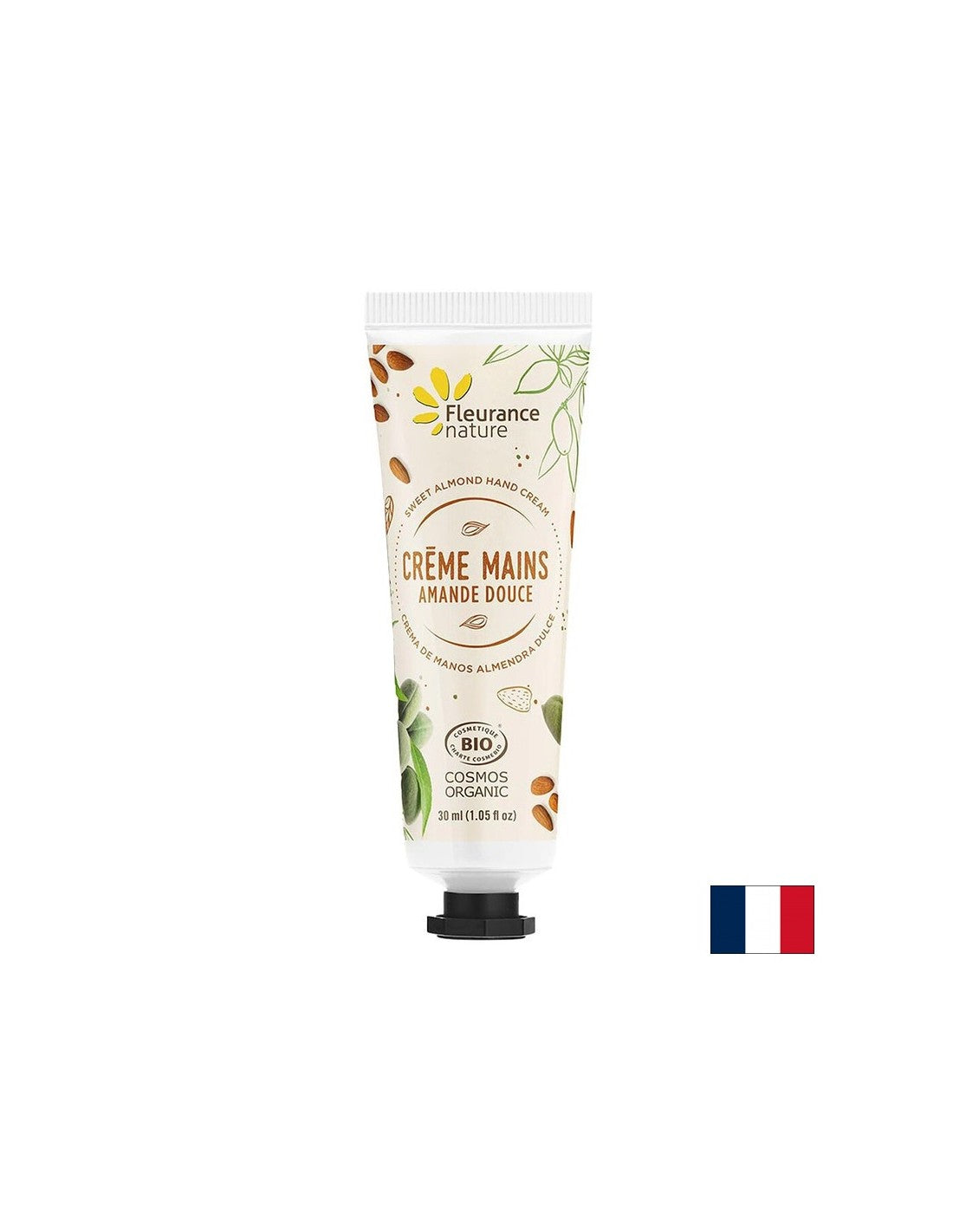Crema per le mani con olio di mandorle dolci, burro di karité, aloe vera, da 30 ml di natura