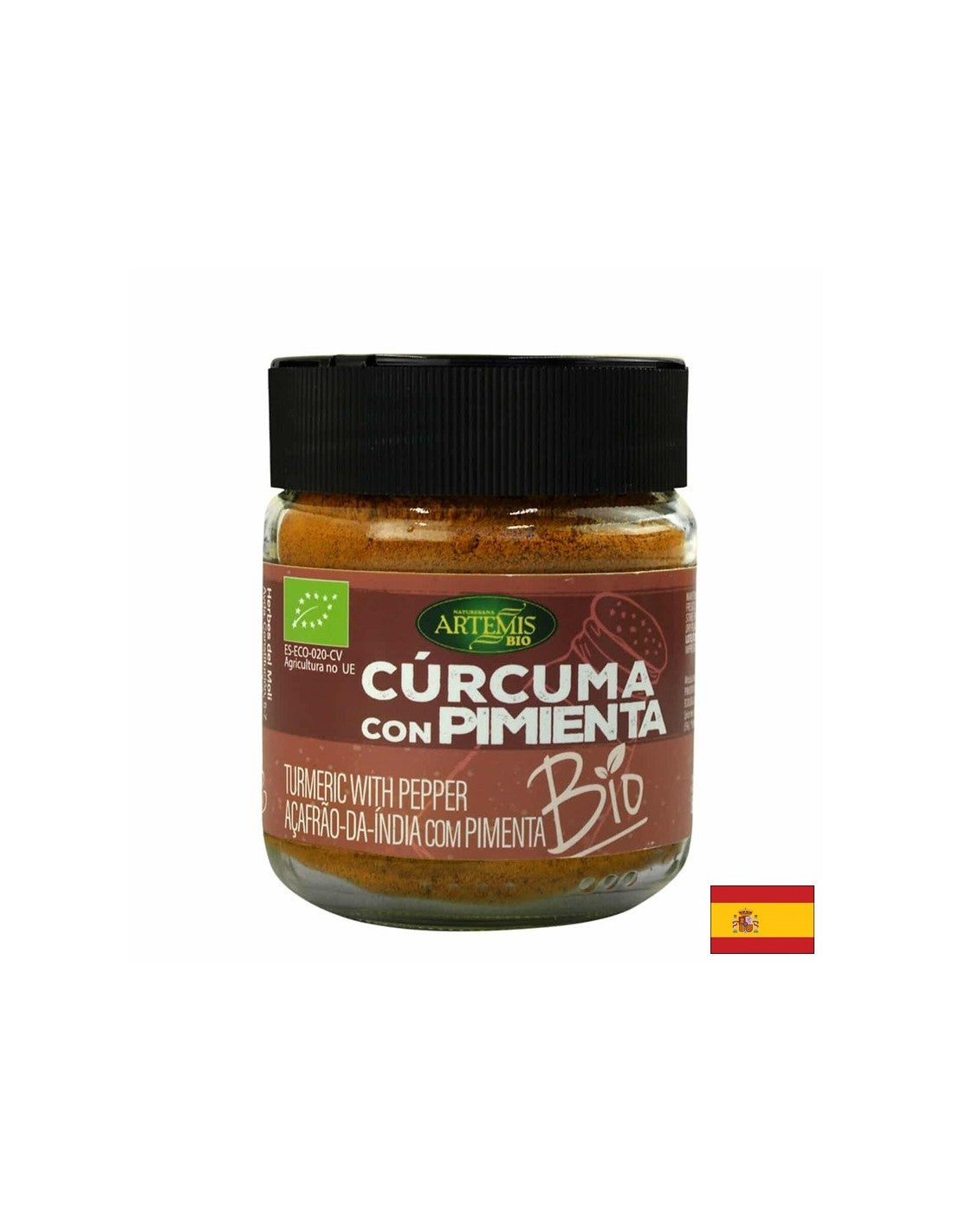 Spetiche organiche aromatiche - Turmerica e pepe nero, 80 g, polvere