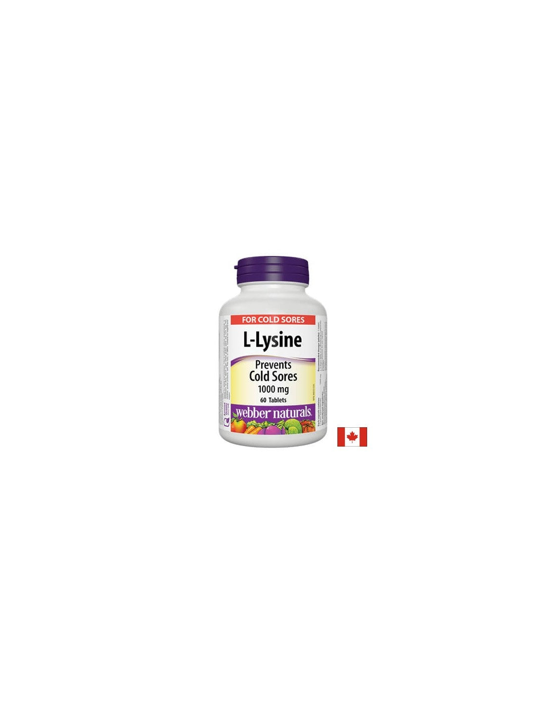L-Lisina/L-Lisina 1000 mg x 60 compresse <tc>Webber Naturals</tc>