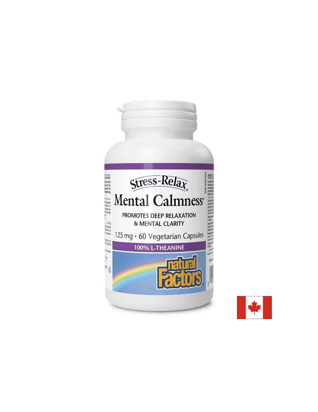 L-Teanina, 125 mg - A supporto del sistema nervoso, 60 capsule <tc>Natural Factors</tc>