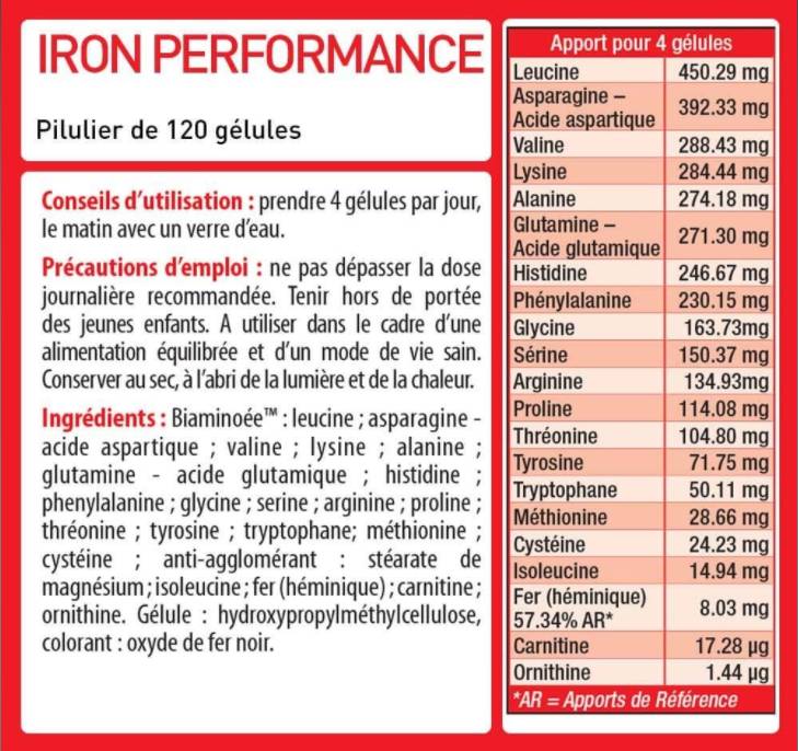 Ferro | Performance EAA - Aminoacidi essenziali - 120 capsule in gel