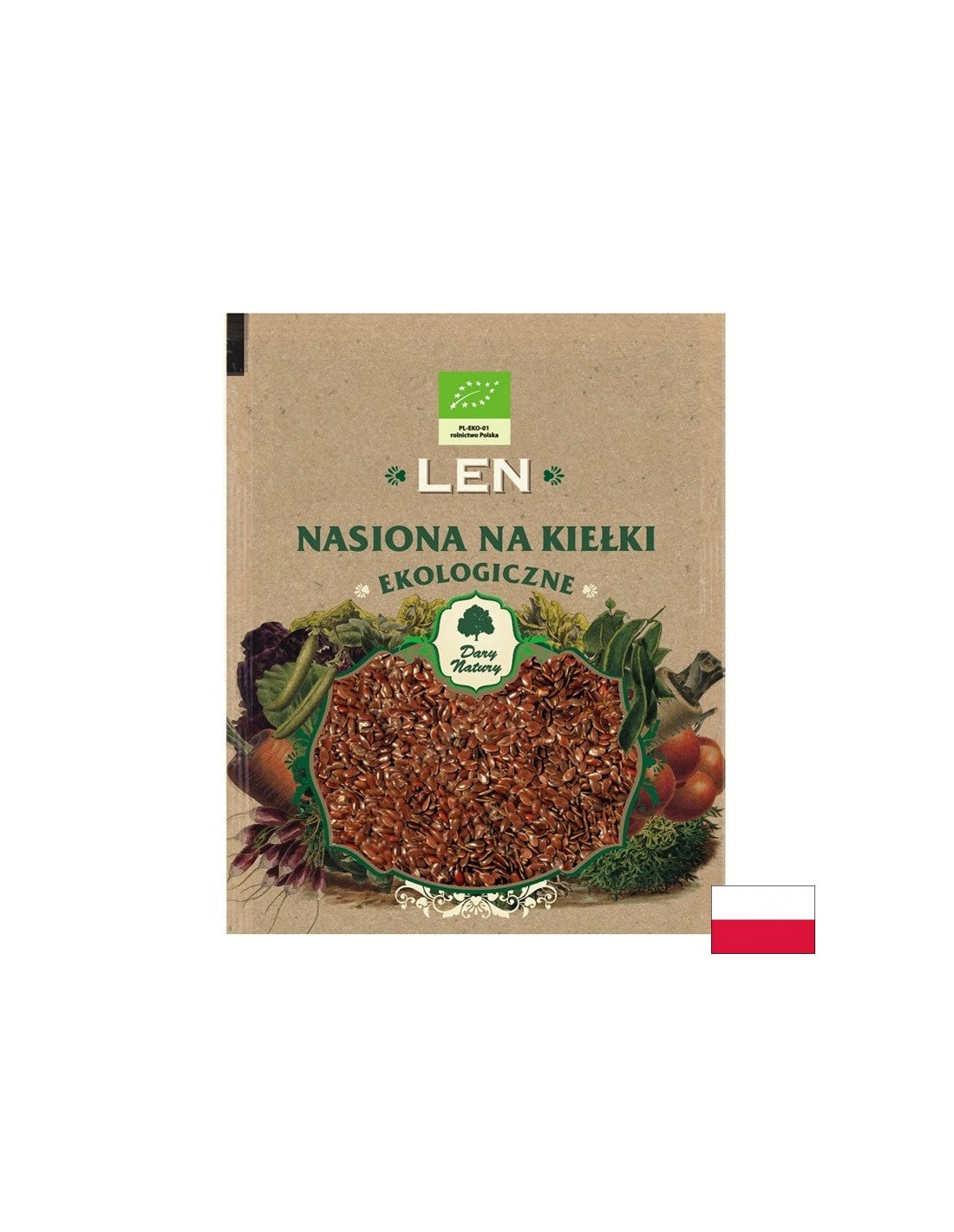 Semi di lino per germogli Bio, 30 g <tc>Dary Natury</tc>