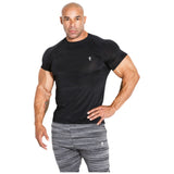 T-shirt maschile con maniche corte/maglietta 01 lm compressione nera