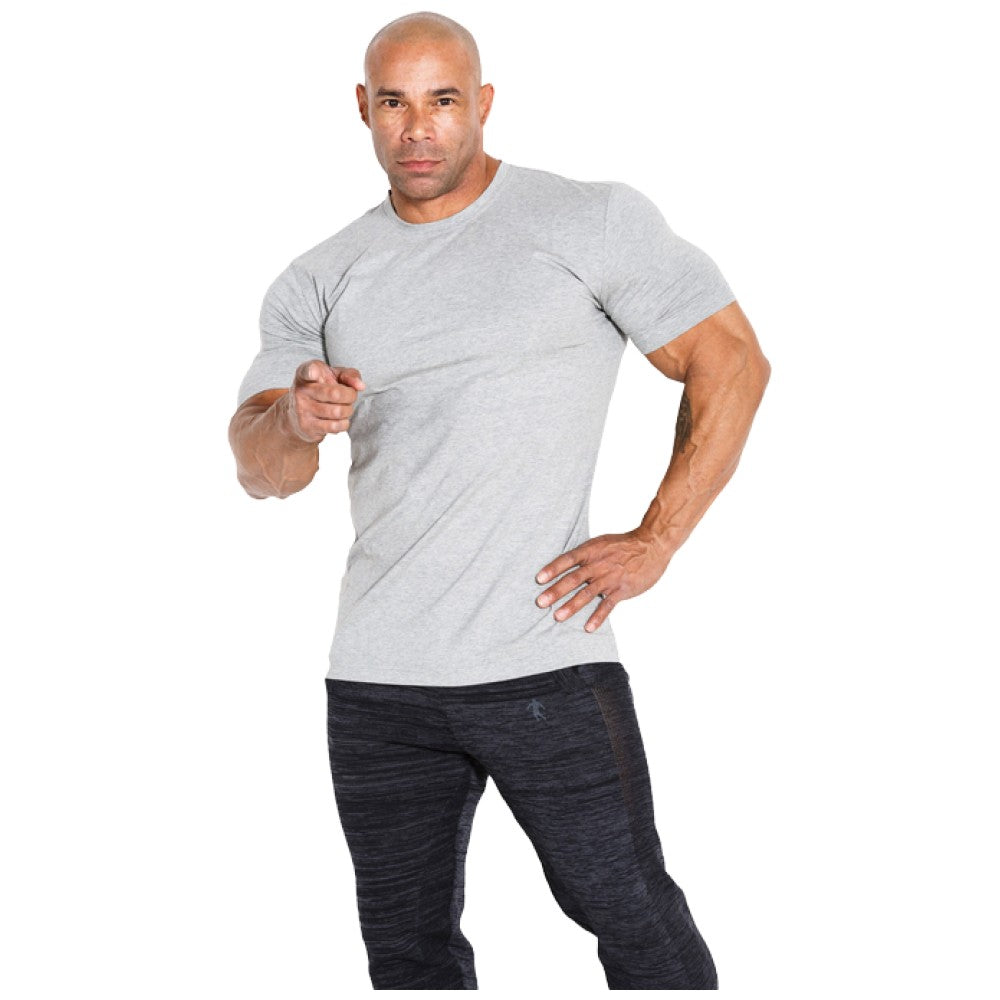 T-shirt maschile con maniche corte/maglietta 03 lm classico-grigio chiaro