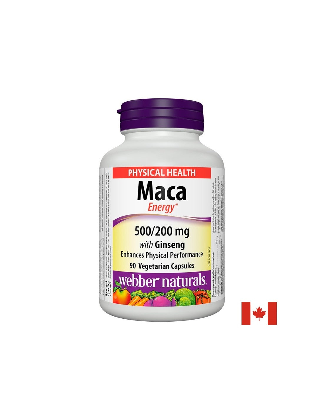 Maca Energy con Ginseng - Maca e Ginseng coreano, 90 capsule <tc>Webber Naturals</tc>