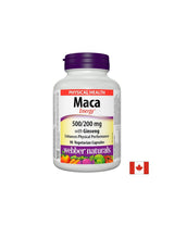Maca Energy con Ginseng - Maca e Ginseng coreano, 90 capsule <tc>Webber Naturals</tc>
