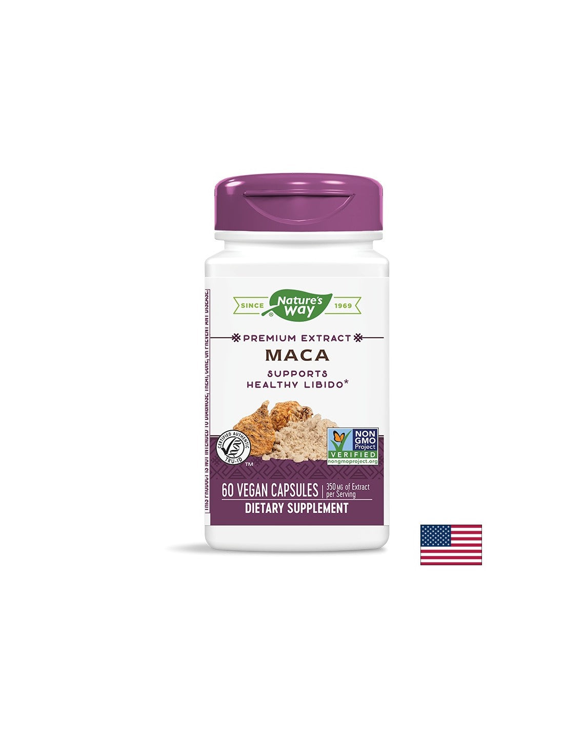 Maca - Maca 350 mg, 60 capsule natura