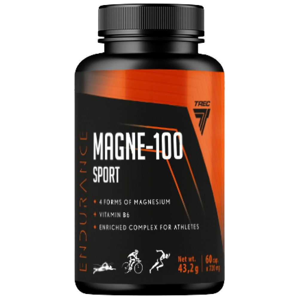 Magne 100 Sport Endurance | Complesso di magnesio arricchito - 60 capsule