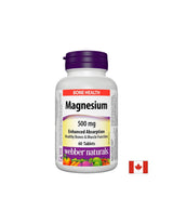 Magnesio 500 mg x 60 compresse ad assorbimento ottimale <tc>Webber Naturals</tc>