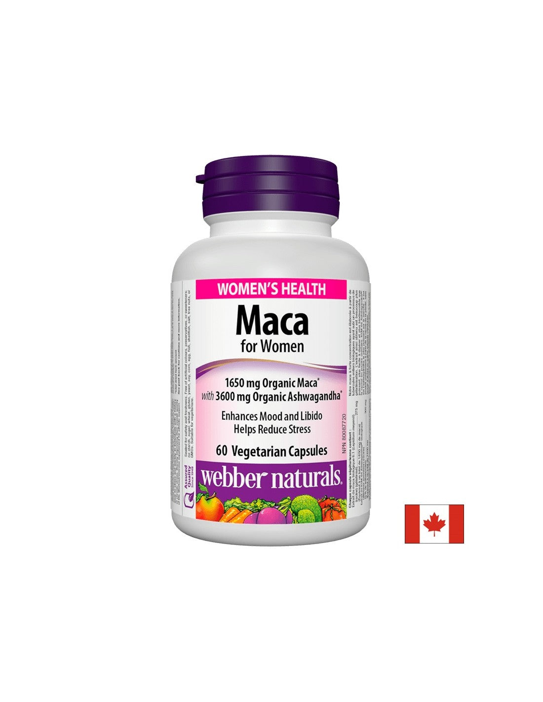 Maca per donne x 60 capsule <tc>Webber Naturals</tc>