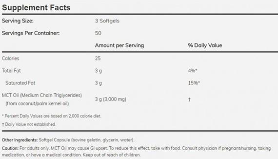 Olio MCT 1000 mg - 150 Softgels