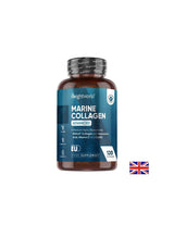 Pelle giovani - articolazioni sane - collagene marino idrolizzato, vitamina C, acido ialuronico, zinco e coenzima Q10, 120 capsule
