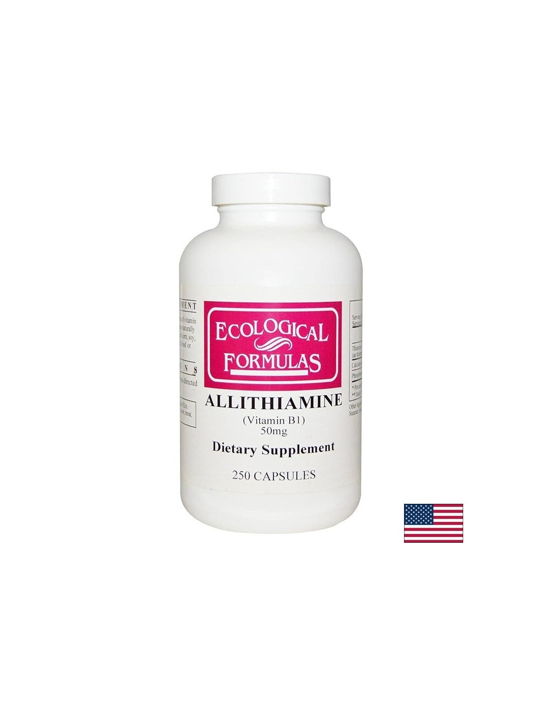 Sistema nervoso e funzione cerebrale - Vitamina B1 (aliliammina), 50 mg, 250 capsule per 8 mesi di assunzione