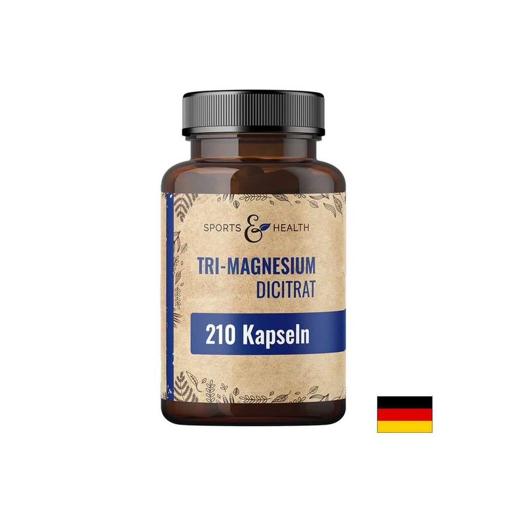 Funzione muscolare, salute cardiaca e neurologica-magnesio (tri-magnesio-dicitrato), 120 mg x 210 capsule