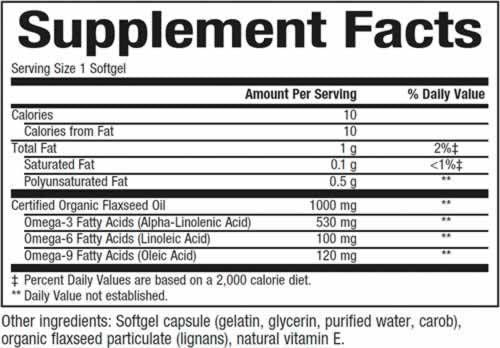 Olio di semi di lino biologici certificati - 90 capsule in gel
