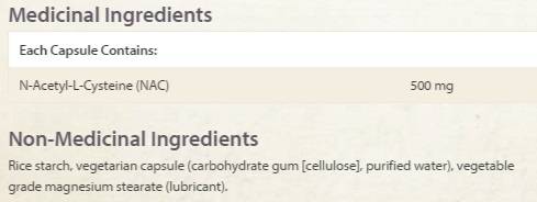 N-acetil L-cisteina 500 mg 90 capsule