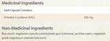 N-acetil L-cisteina 500 mg 90 capsule