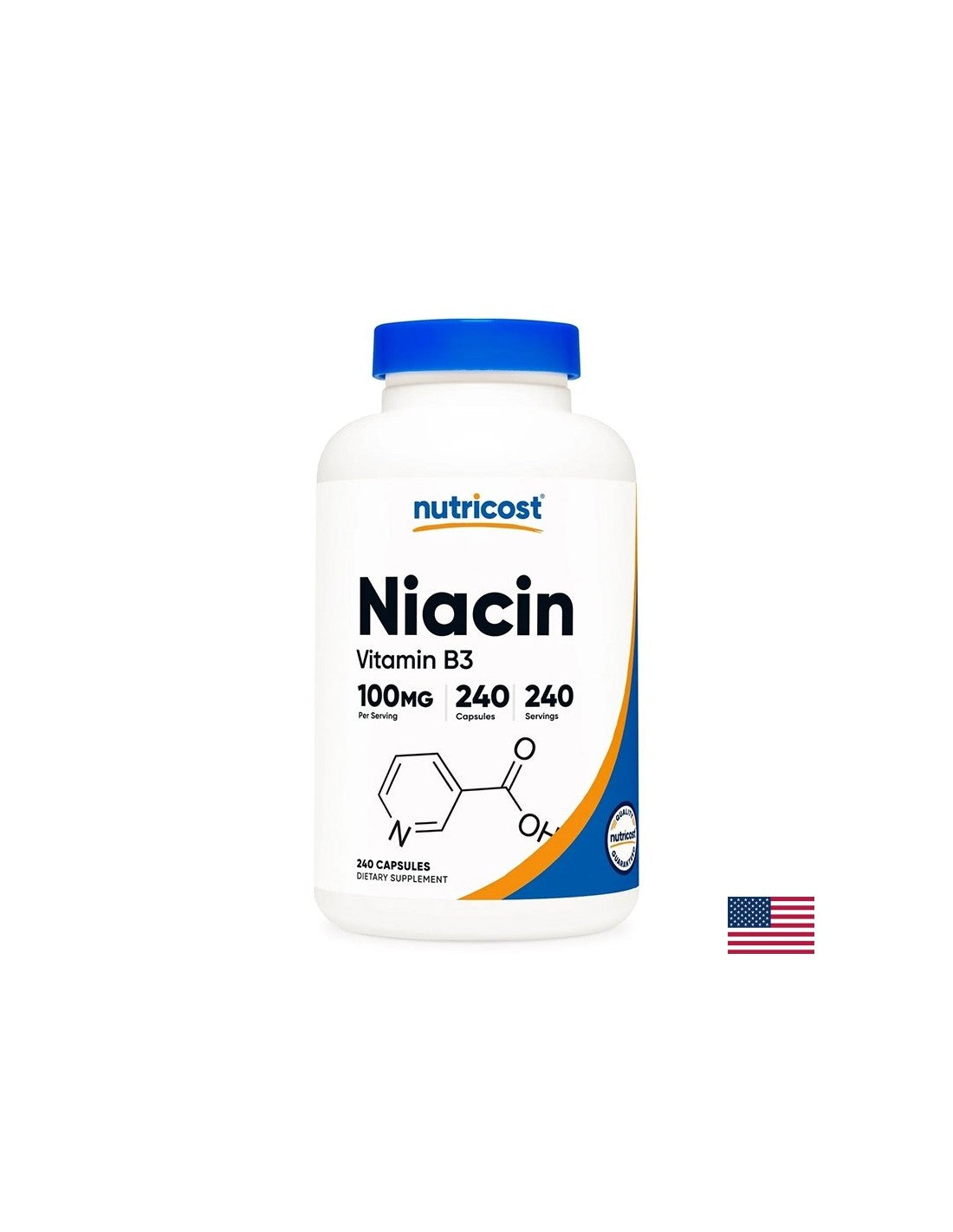 Sistema nervoso - Vitamina B3 (niacina), 100 mg x 240 capsule