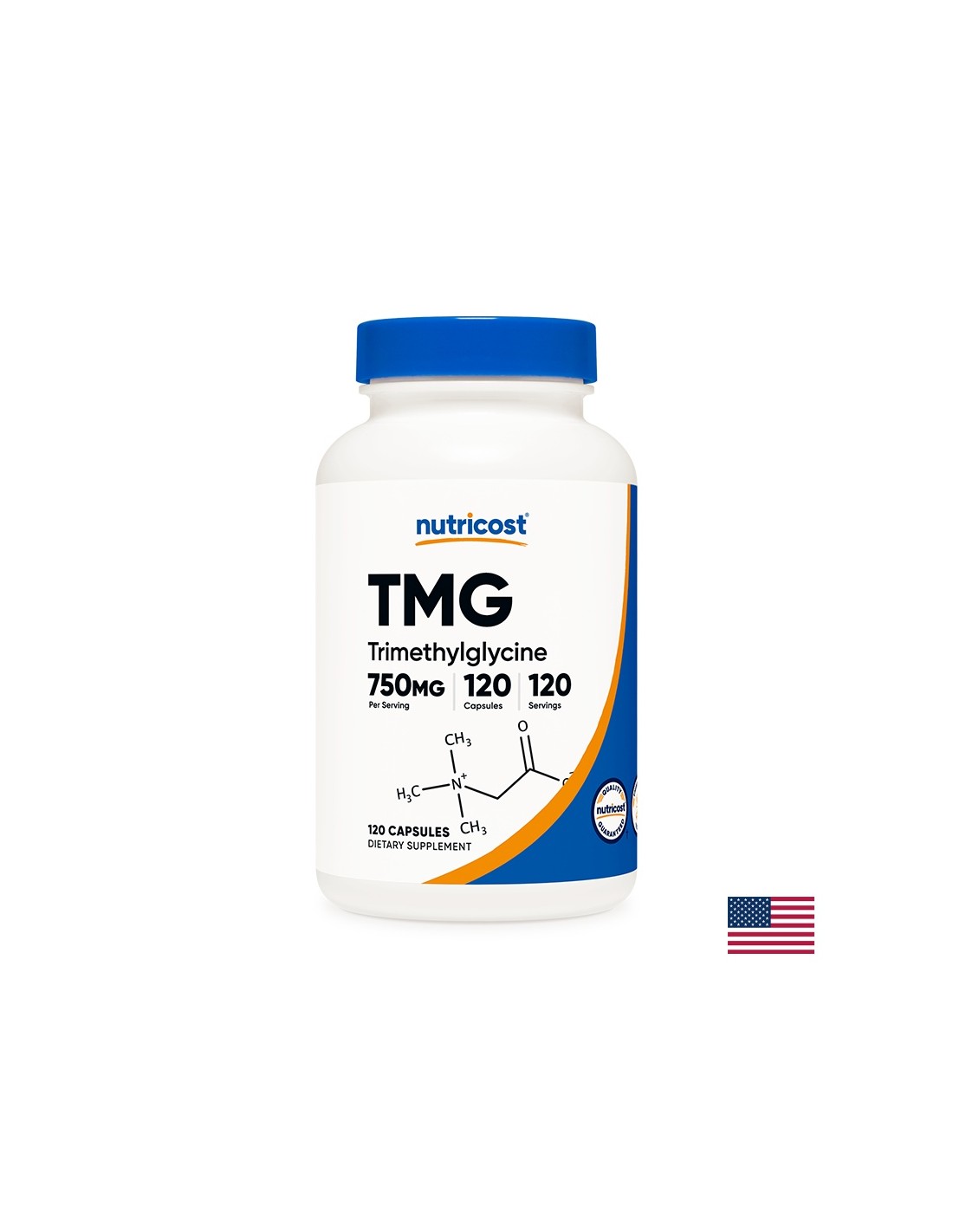 Normalizza i livelli di omocisteina - TMG Betaina anidride (trimetilglicina), 750 mg x 120 capsule <tc>Nutricost</tc>