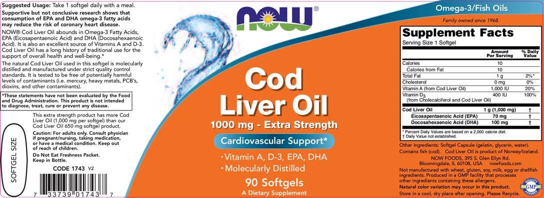 Olio di fegato di merluzzo 1000 mg - 90 capsule gel