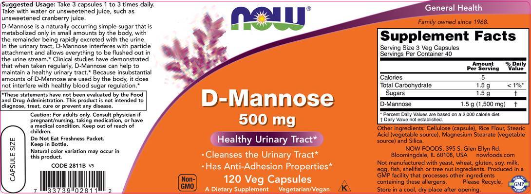 D -mannosio 500 mg - 60 capsule