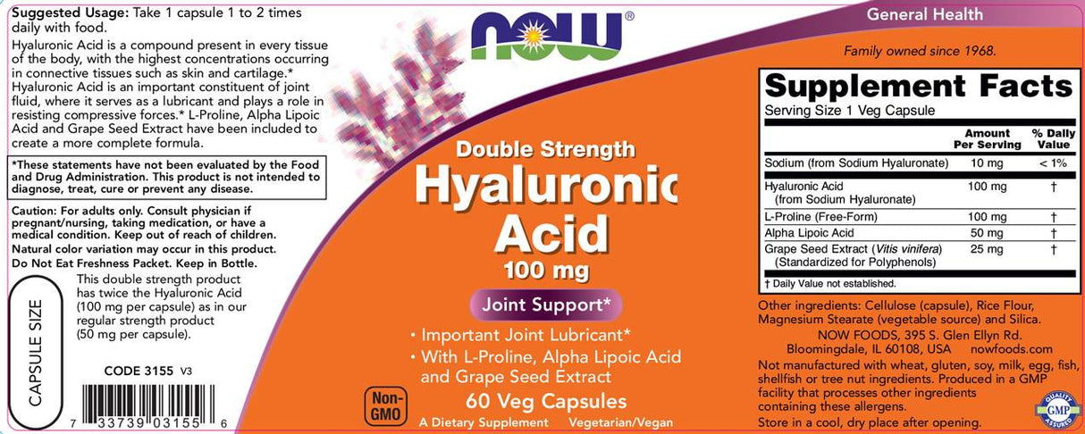 Acido ialuronico 100 mg - 60 capsule