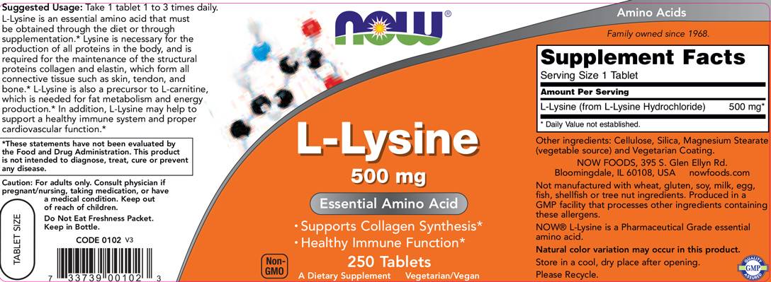 L -lisina 500 mg - 250 compresse