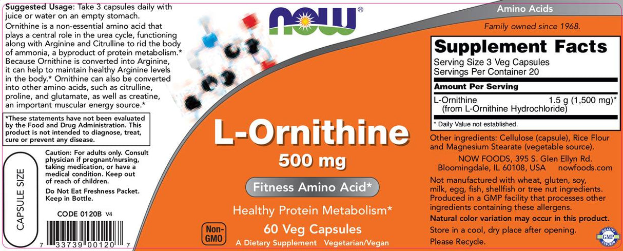 L -ornitina 500 mg - 60 capsule