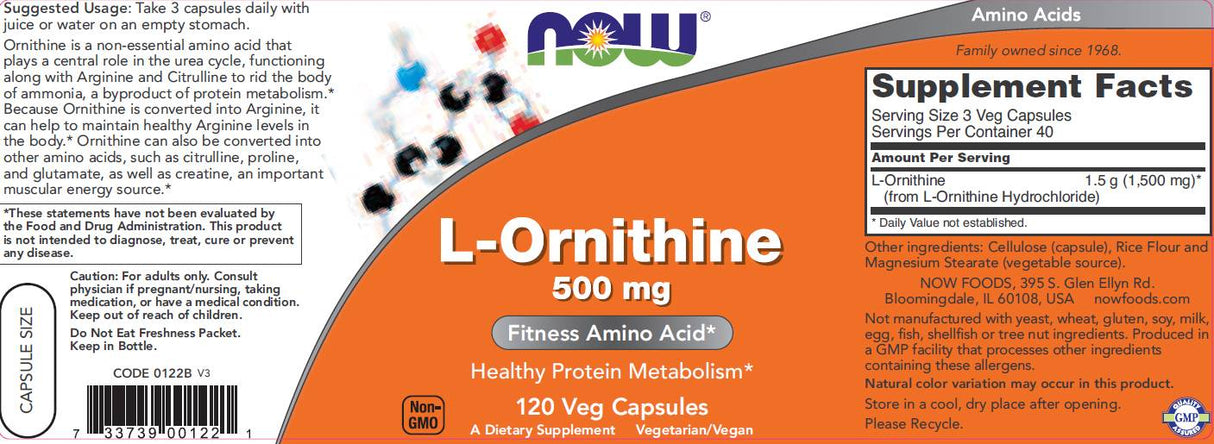 L -ornitina 500 mg - 60 capsule