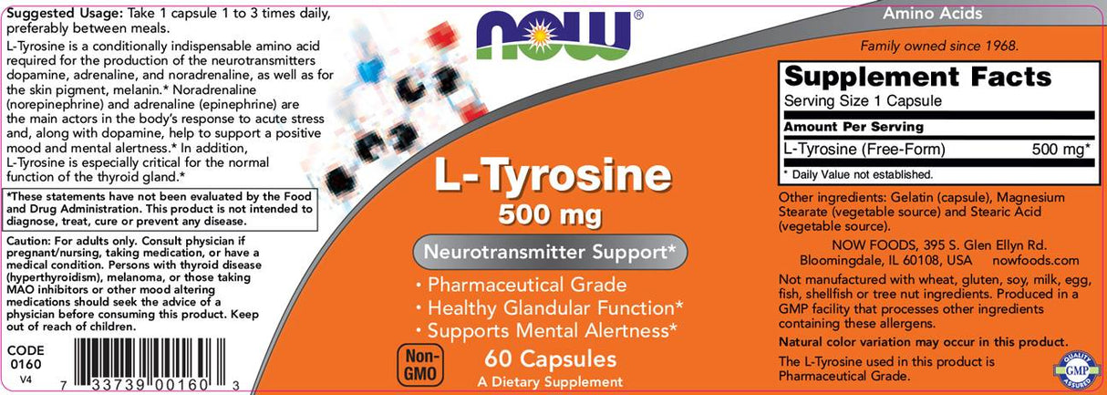 L -tirosina 500 mg - 60 capsule