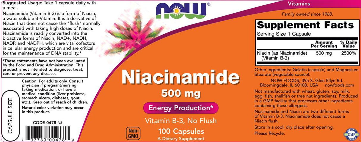Niacinamide 500 mg - 100 capsule