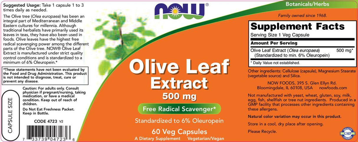 Estratto di foglie di oliva 500 mg - 120 capsule