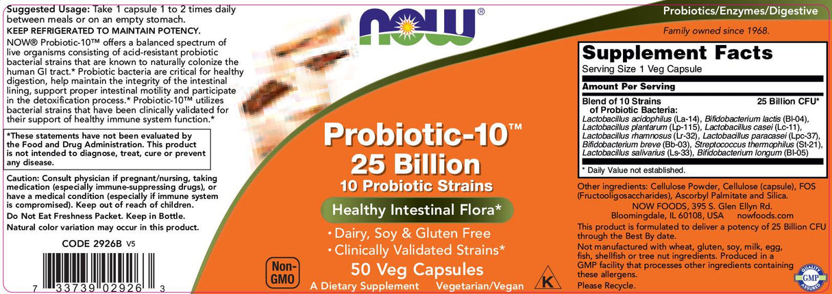 Probiotico -10 25 miliardi - 50 capsule