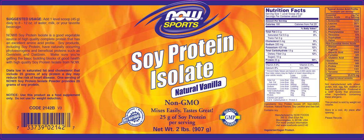 Isolato proteico di soia - 908 grammi