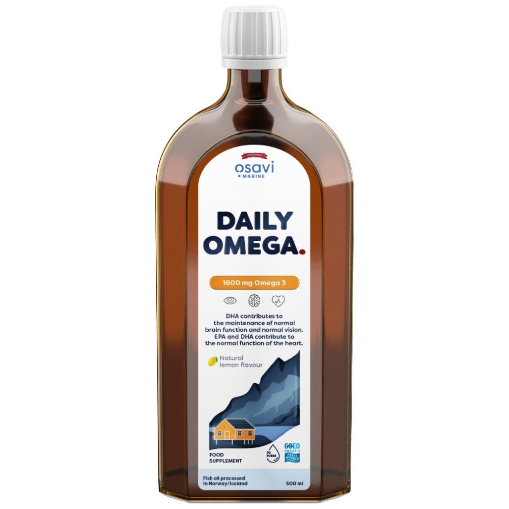 Liquido Omega quotidiano | Fla un sapore di limone naturale - 500 ml