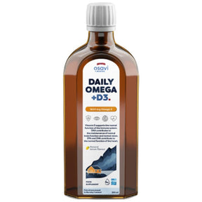 Daily Omega + D3 Liquid | Natural Lemon Flavored - 250 ml - Nutra Best Europe