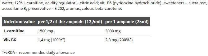 L -Carnitina 3000 Extreme Shot - 25 ml