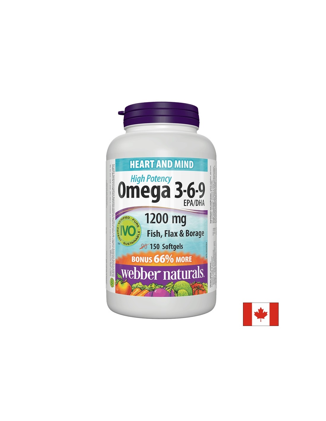 Omega 3-6-9 Acidi grassi essenziali-Equilibrio ormonale, funzione cardiaca e cerebrale, 1200 mg x 150 Capsule Softgel