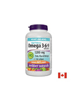 Omega 3-6-9 Acidi grassi essenziali-Equilibrio ormonale, funzione cardiaca e cerebrale, 1200 mg x 150 Capsule Softgel