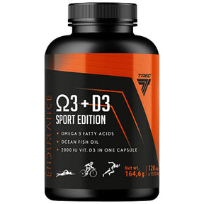 Omega 3 + D3 Endurance | Sport Edition 120 Gel capsules - Nutra Best Europe