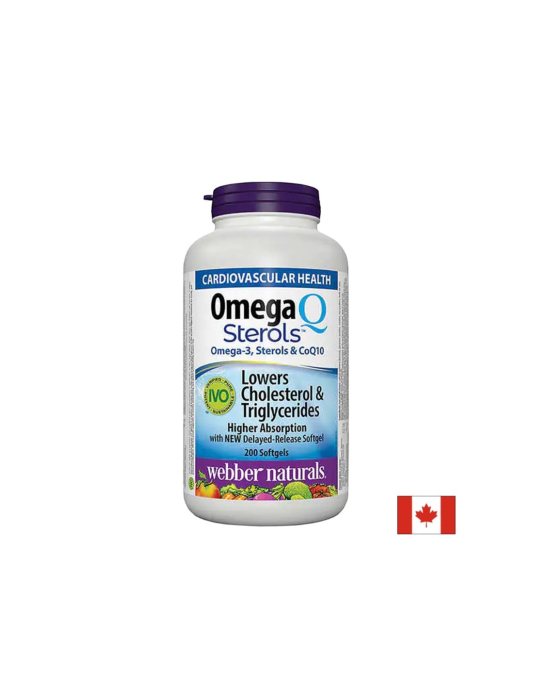 Omega -3, steroli vegetali e coenzima Q10 - steroli omega q, 200 capsule softgel