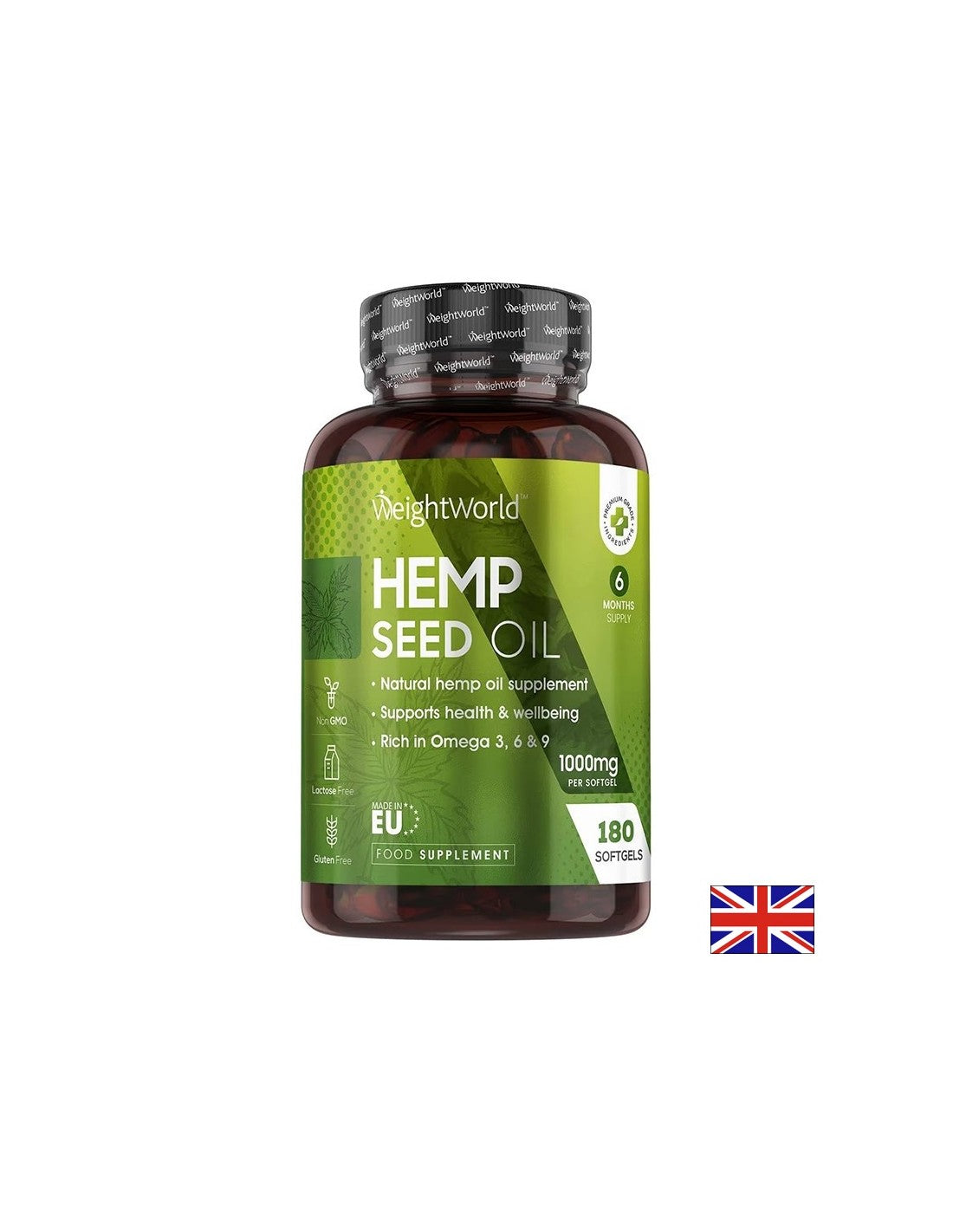 Sistema muscoloscheletrico ed endocrino - olio di semi di canapa, 180 Softgels World World