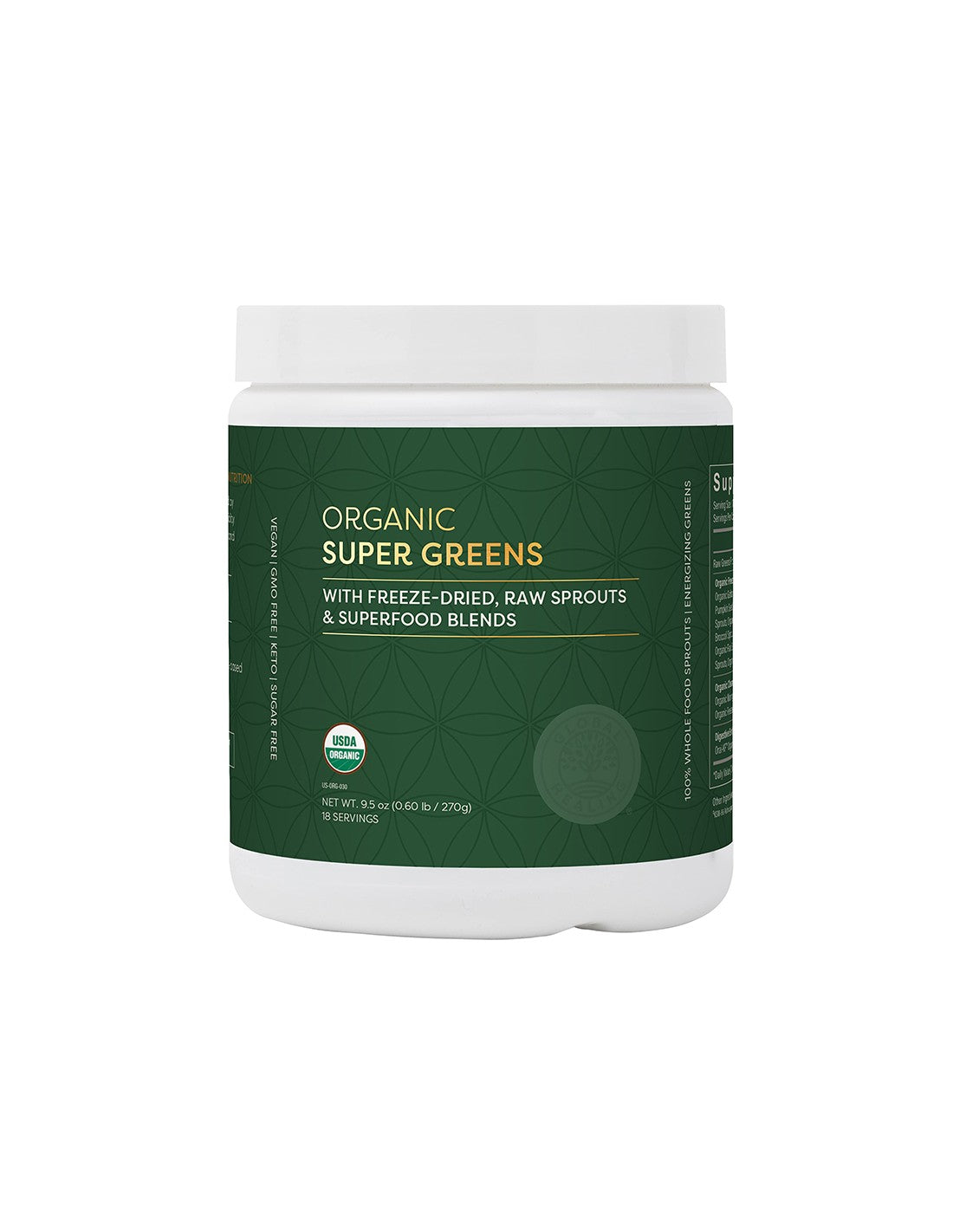 Supercibi verdi biologici, polvere da 270 g