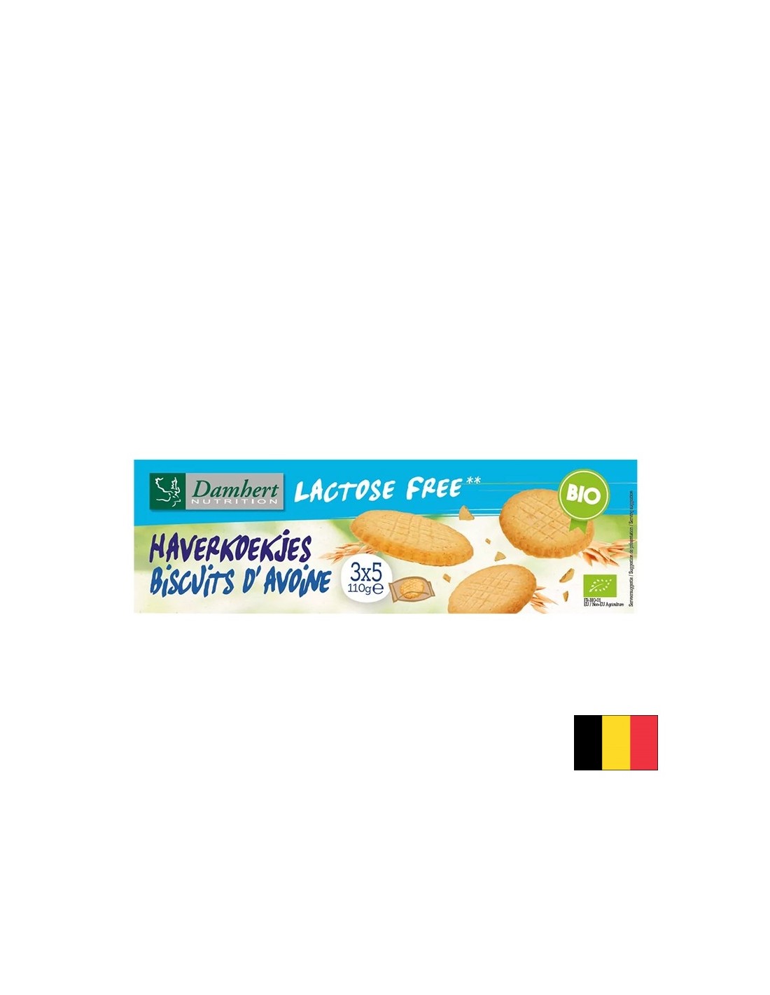 Biscotti di farina d'avena (senza lattosio), organico, 110 g