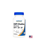 CDP Colina e citicolina per memoria e concentrazione, 300 mg x 120 capsule per 4 mesi di assunzione