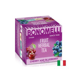 Tè di frutta con ciliegia e mirtilli - sapore ricco e potenza antiossidante, 12 bustine