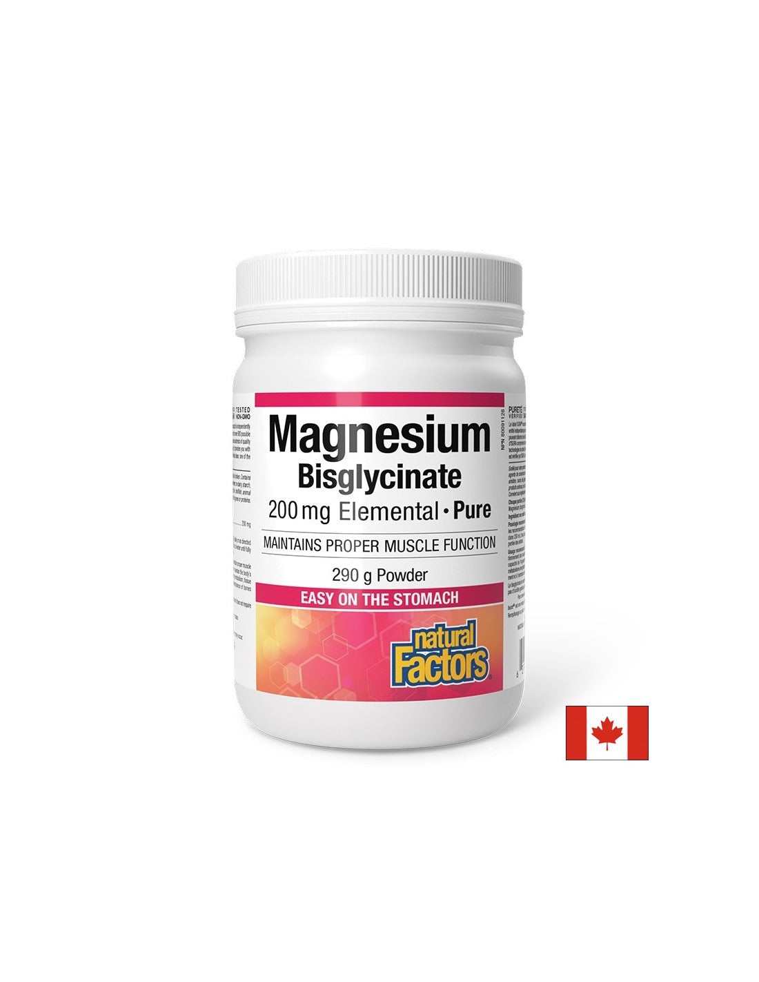 Supporta il sistema nervoso e i muscoli - magnesio (bisglicinato), 200 mg x 290 g di polvere