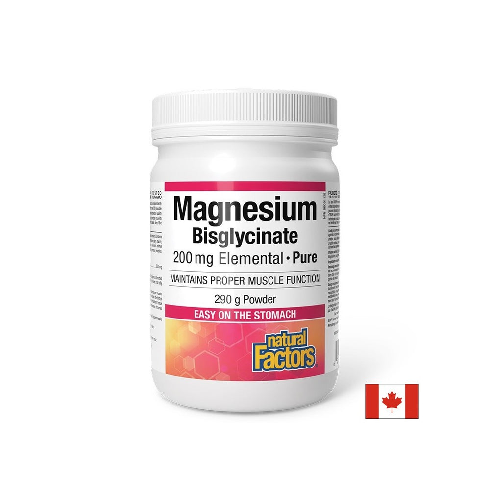 Supporta il sistema nervoso e i muscoli - magnesio (bisglicinato), 200 mg x 290 g di polvere